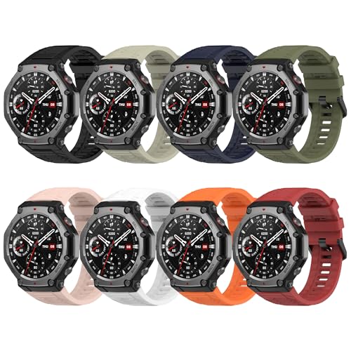 QGHXO Band for Amazfit T-Rex 3, Soft Silicone Replacement Band for Amazfit T-Rex 3 Smartwatch (No Tracker, Replacement Bands Only) - Image 2