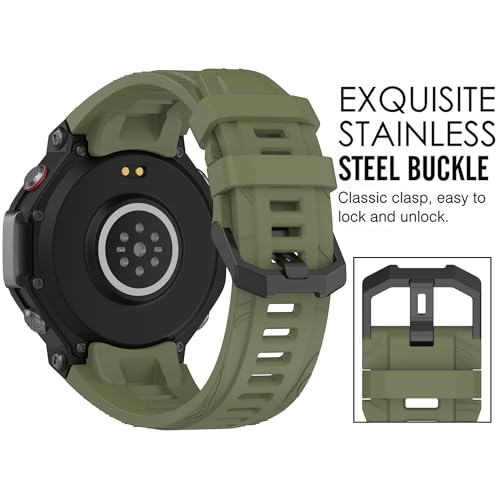QGHXO Band for Amazfit T-Rex 3, Soft Silicone Replacement Band for Amazfit T-Rex 3 Smartwatch (No Tracker, Replacement Bands Only) - Image 5