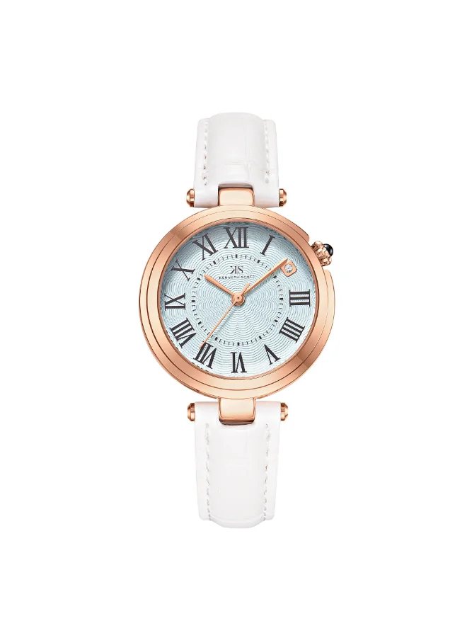 كينيث سكوت Women's Watch, Analog Display and Polyurethane Strap - K24510-RLWL, White