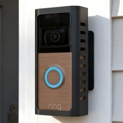 PUUUCI Anti-Theft Doorbell Mount with Adjustable Angle(45-135 Degrees),Upgraded Steel Metal Bracket for Ring Battery Video Doorbell 2/3/4/(2020 Release)/(2024 Release)/Plus/Pro Cover Holder Not Block Sensor - Image 1