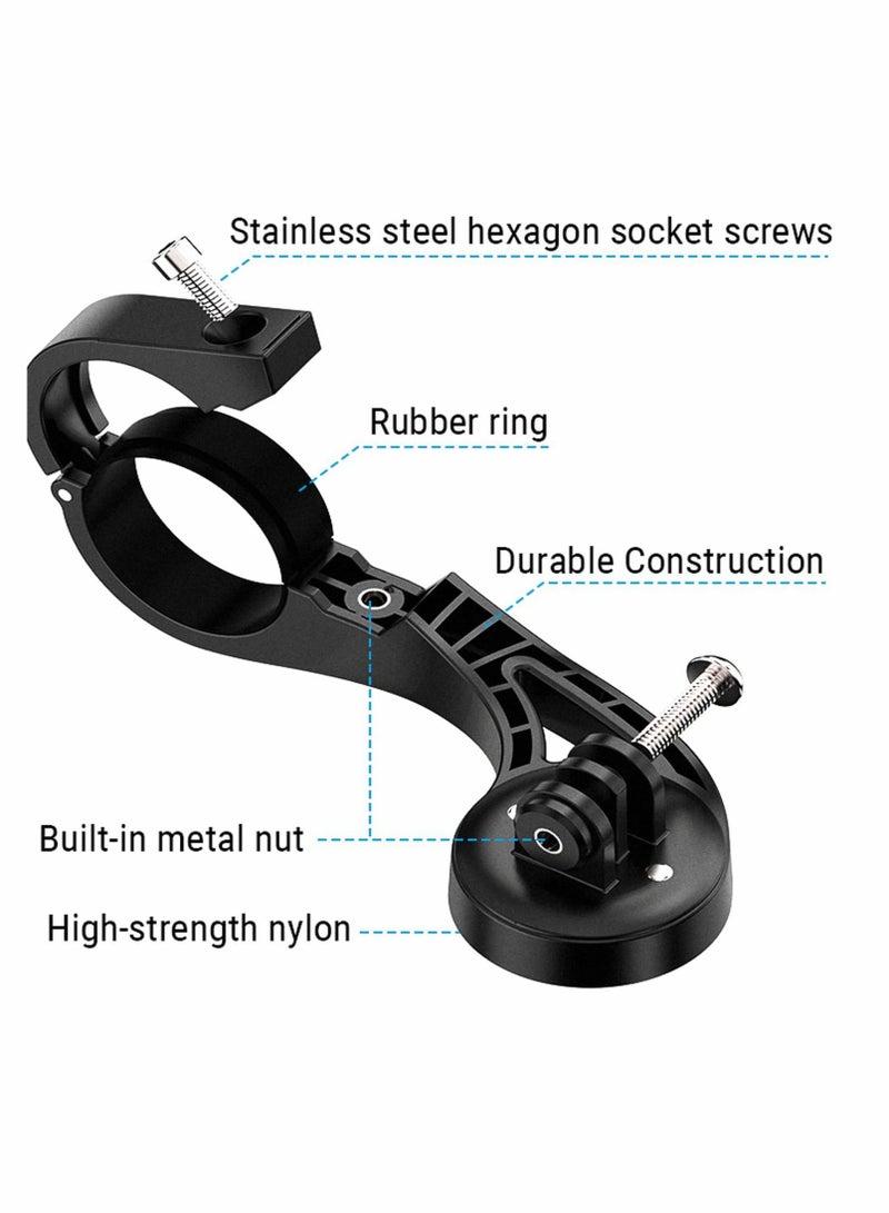Out Front Mount Compatible with Garmin Edge GPS Bike Computer, XOSS G/G+, iGPSPORT - Cycling Handlebar 25.4mm 31.8mm Light Holder Gopro Camera Bracket  - Image 3