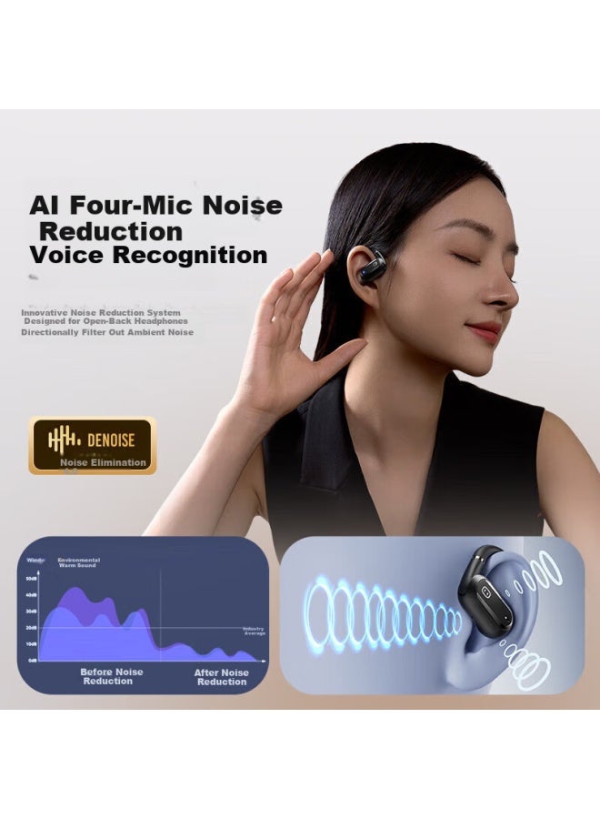 Small Xiaodu S150 Bluetooth Earphones Wireless Earphones Bone Conduction Concept Sports Hanging Ear Open Talk Noise Reduction New Running Long Battery Life Suitable For Apple Huawei Xiaomi - Image 5