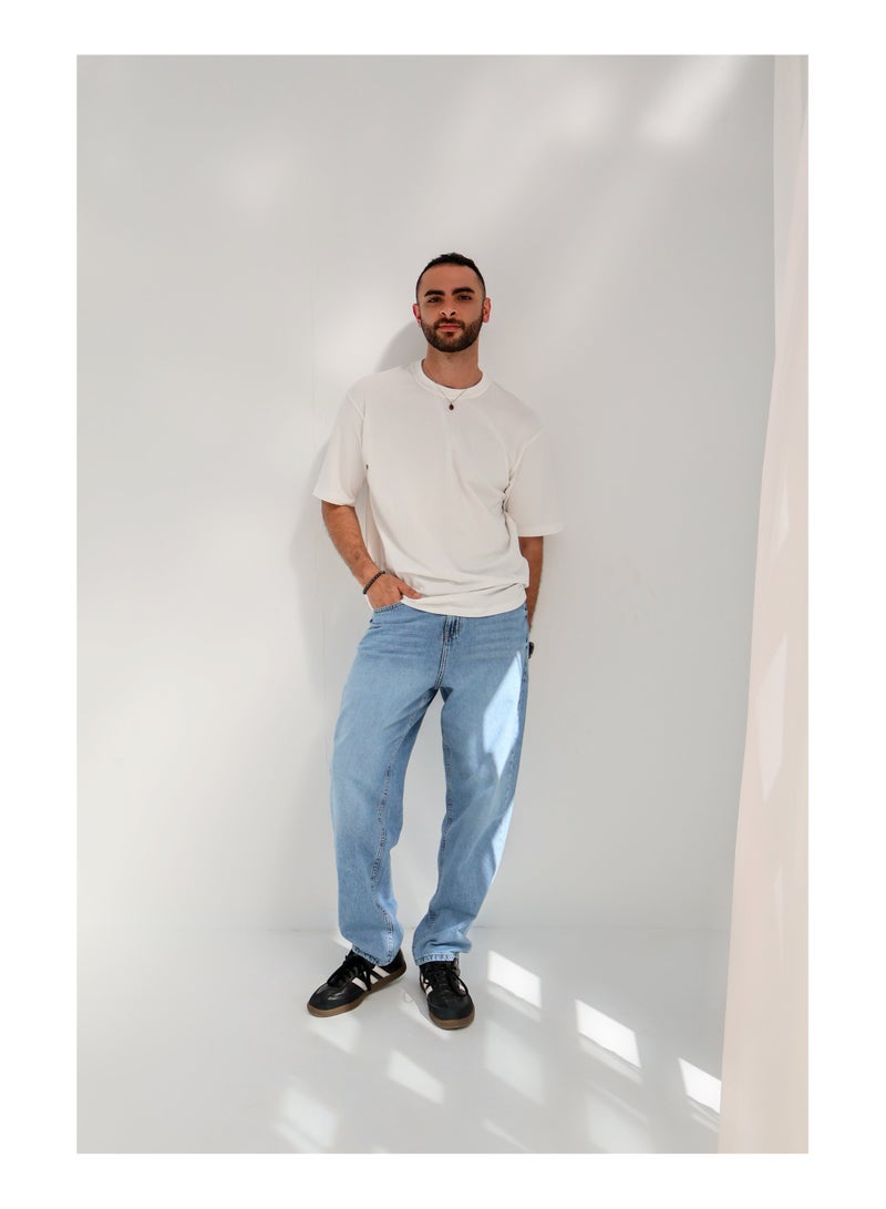 Pavo Light blue Straight leg Men jeans - Image 1