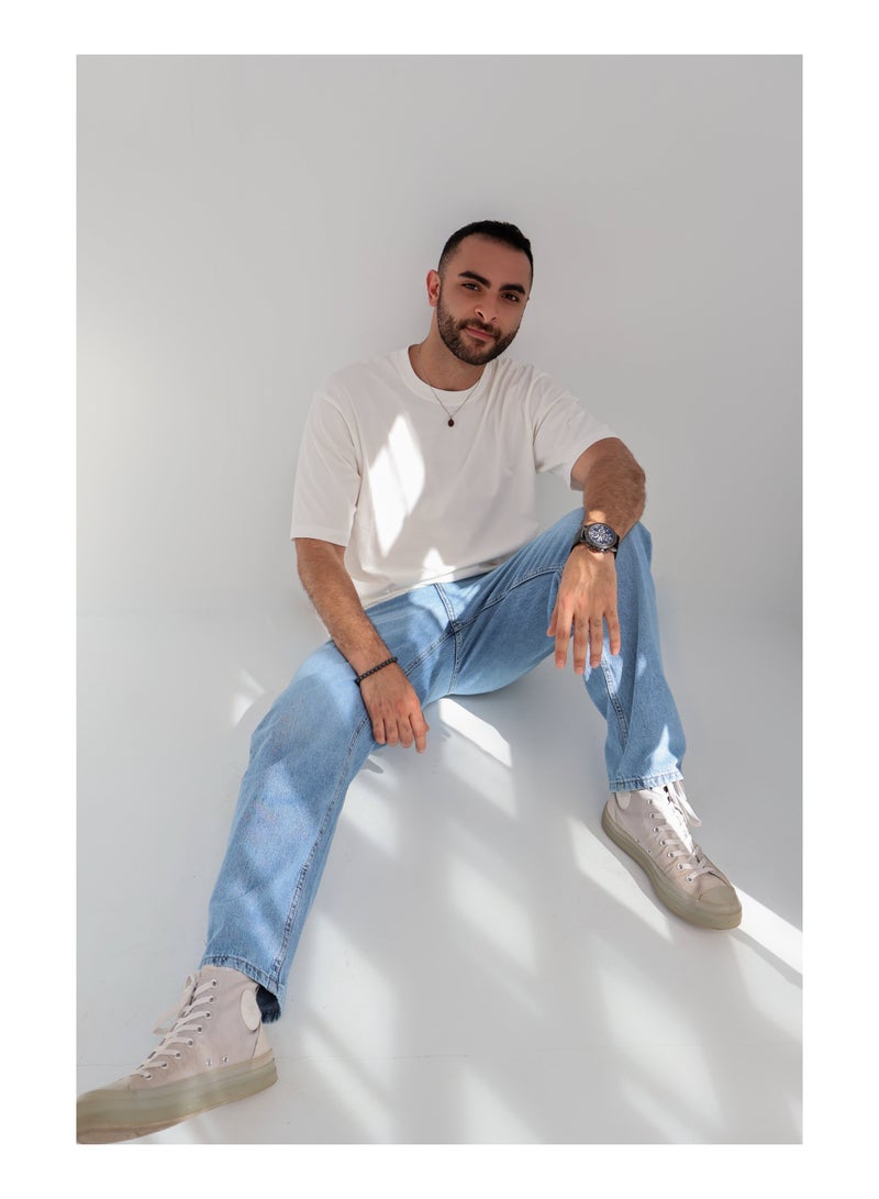 Pavo Light blue Straight leg Men jeans - Image 2