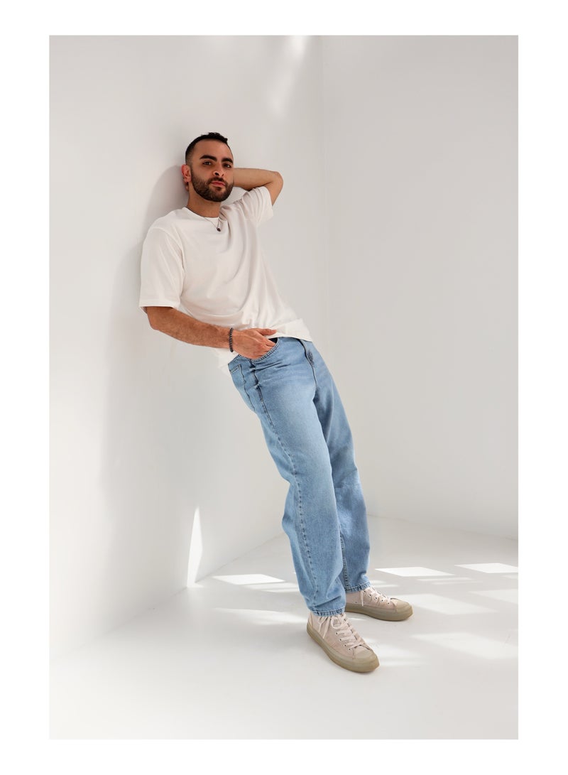 Pavo Light blue Straight leg Men jeans - Image 3