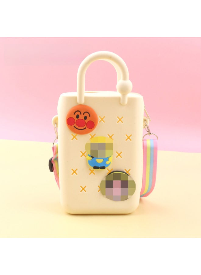 Loquat DIY Hole Bag Cute Accessories Summer Beach Vacation Handbag Colorful Hole Bag DIY Beach Bag Jelly Bag-Colors:74--zipper  - Image 1