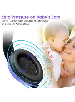 Snowie Soft ® Ear Muffs For Kids Baby Ear Protection Noise Canceling Headphones For Baby Sleep Flight Travel, Baby Hearing Protection Earmuffs For Baby Toddler Kids 0-3 (Purple)  - Image 5