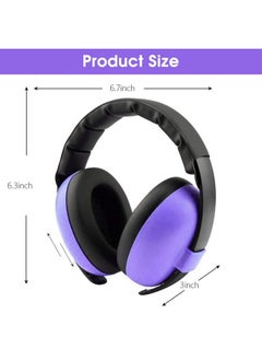 Snowie Soft ® Ear Muffs For Kids Baby Ear Protection Noise Canceling Headphones For Baby Sleep Flight Travel, Baby Hearing Protection Earmuffs For Baby Toddler Kids 0-3 (Purple)  - Image 4