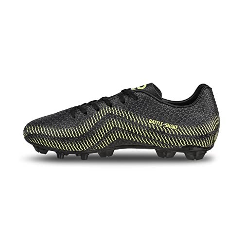 Aivin Rattle Snake Football Stud | Lightweight Comfort & Maximum Grip | Best for Competitive Soccer Players | Sports Cleats | Football Footwear (Black, UK Footwear Size System, Adult, Men, Numeric, Medium, 7) - Image 1
