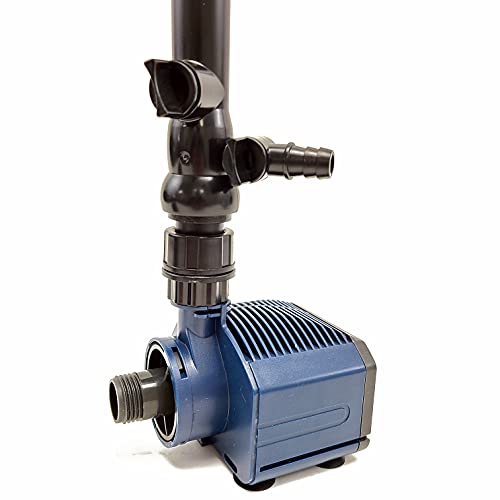 Lifegard Aquatics Quiet One Pro Submersible Pond and Water Garden Pump - Leveling Fitting, Fountain Heads, Diverter Valve for Waterfall, Filter – 20-Ft. Cord – 317 Gallon Per Hour - Image 3