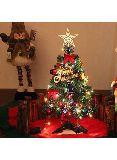 Lazybeee Table Top 2ft Mini Christmas Tree 24 Tabletop Christmas Tree with Decoration Kit and Small Decoration Mini Artificial Christmas Tree for Tabletop Decorations