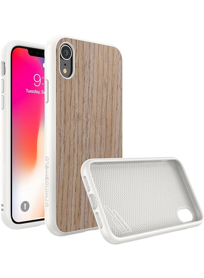 RHINOSHIELD Solidsuit Phone Case For Iphone Xr Light Walnut And White - Image 1