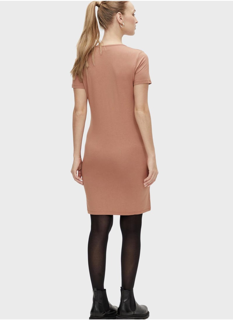 Mamalicious - 2 Pack Tie Detail Knitted Dress - Image 1