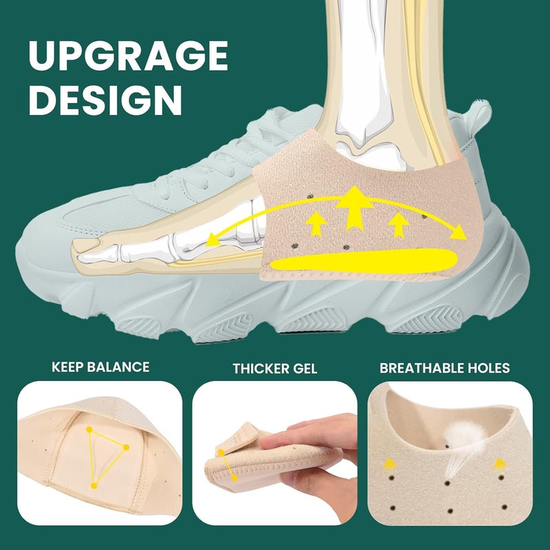 Welnove Plantar Fasciitis Heel Protectors for Heel Pain  Welnove Heel Cups for Heels Spur Pain Relief Heel Inserts Pads for Achilles Tendonitis Dry Cracked Heel Support CushionWomen 9513  Men 8514 - Image 4