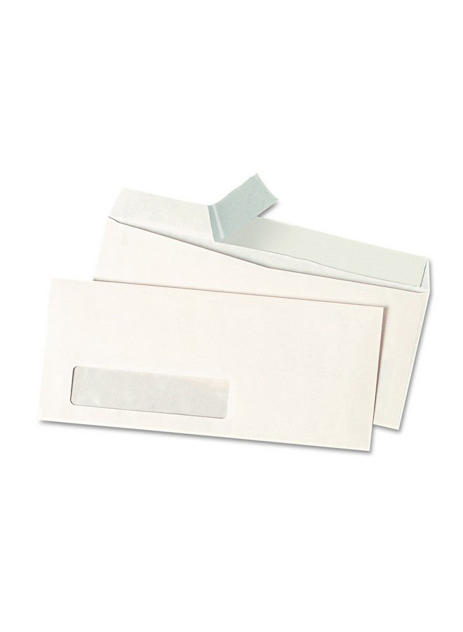 Universal One Universal 36005 Peel Seal Strip Business Envelope 10 4 1/8 X 9 1/2 Window White 500/Box - Image 1
