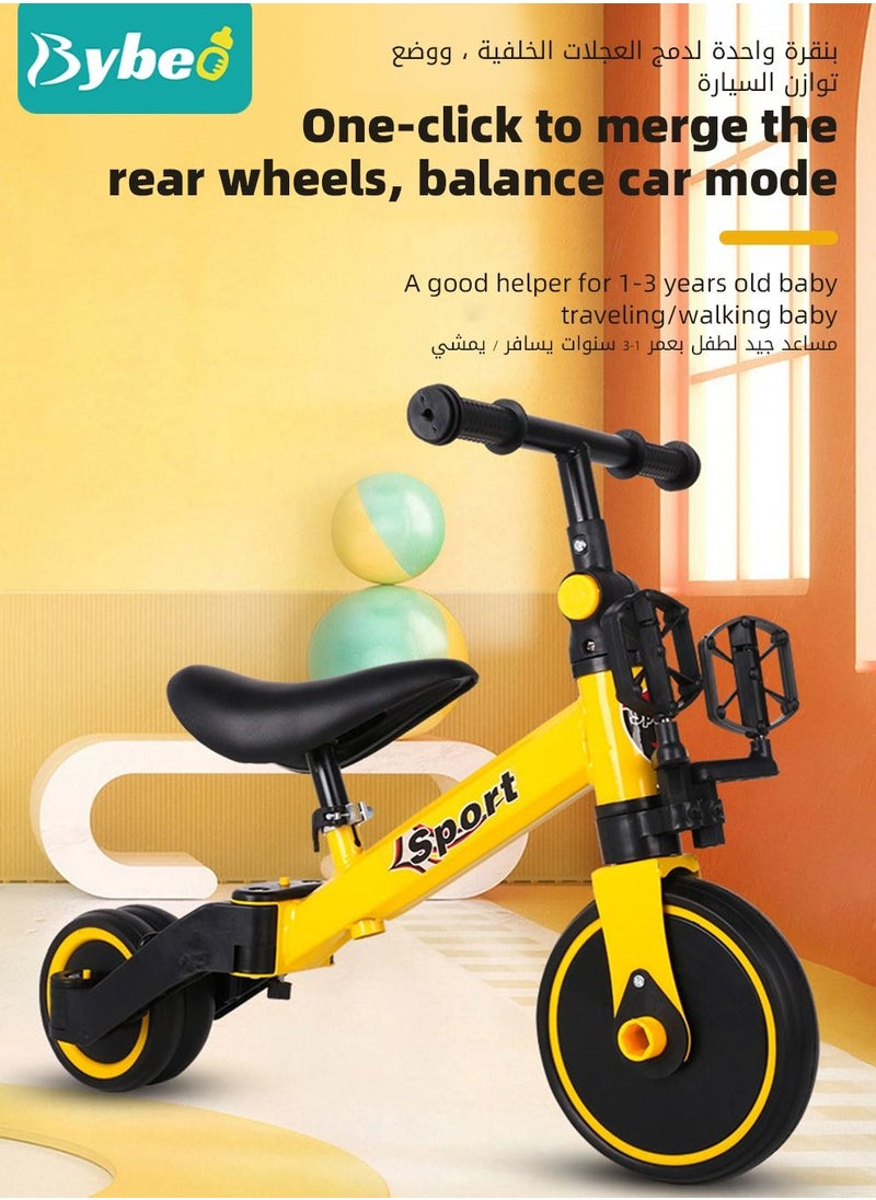Bybeo 3-in-1 Kids Tricycle, Toddler Trike Bike - Perfect Ride-On Tricycles  with Removable Parent Handle, Backrest, Safety Belt  - Image 5
