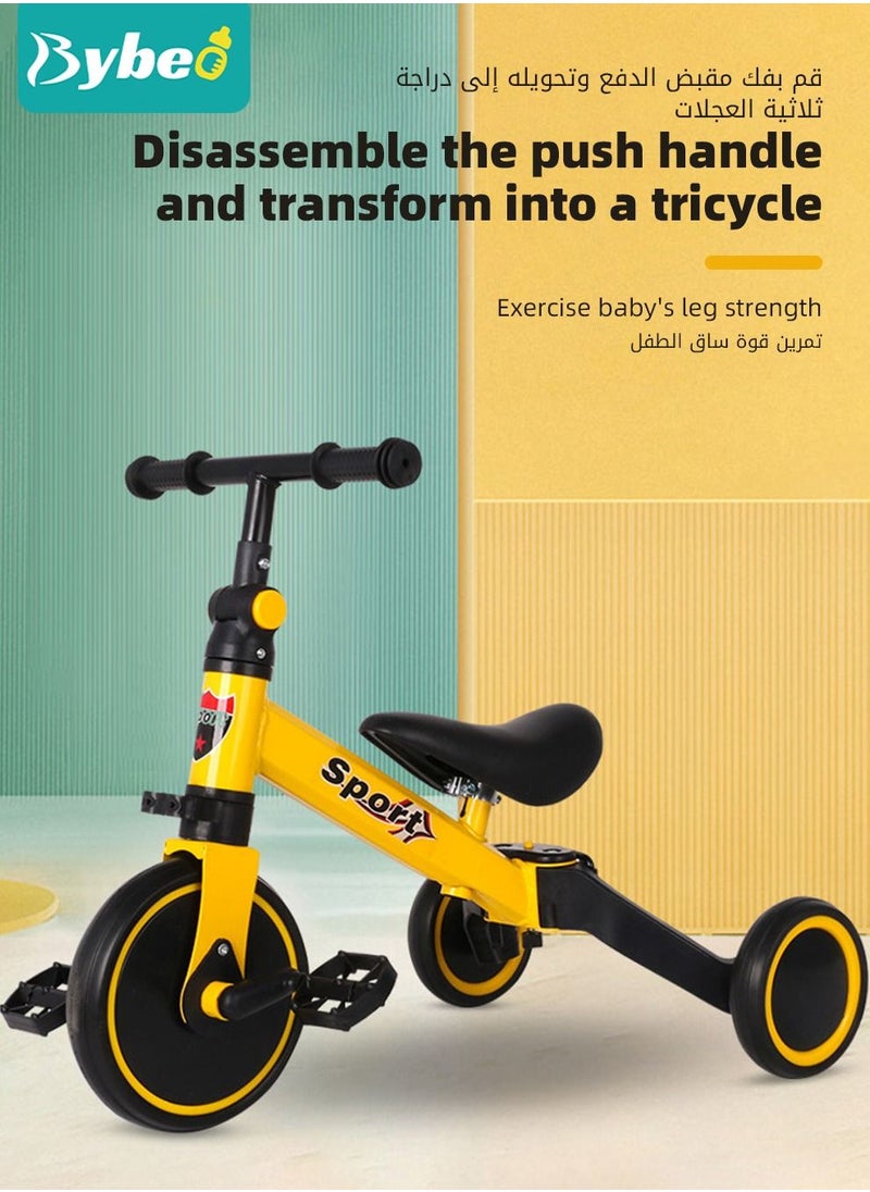 Bybeo 3-in-1 Kids Tricycle, Toddler Trike Bike - Perfect Ride-On Tricycles  with Removable Parent Handle, Backrest, Safety Belt  - Image 4