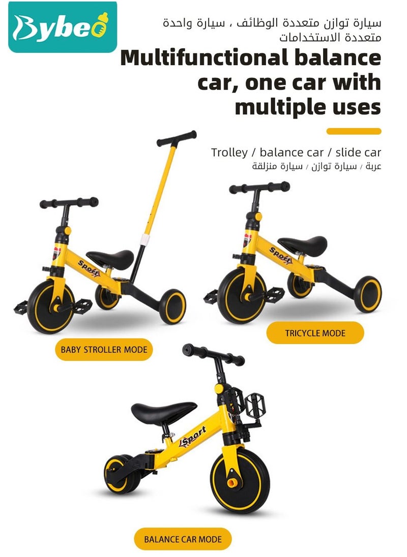 Bybeo 3-in-1 Kids Tricycle, Toddler Trike Bike - Perfect Ride-On Tricycles  with Removable Parent Handle, Backrest, Safety Belt  - Image 3