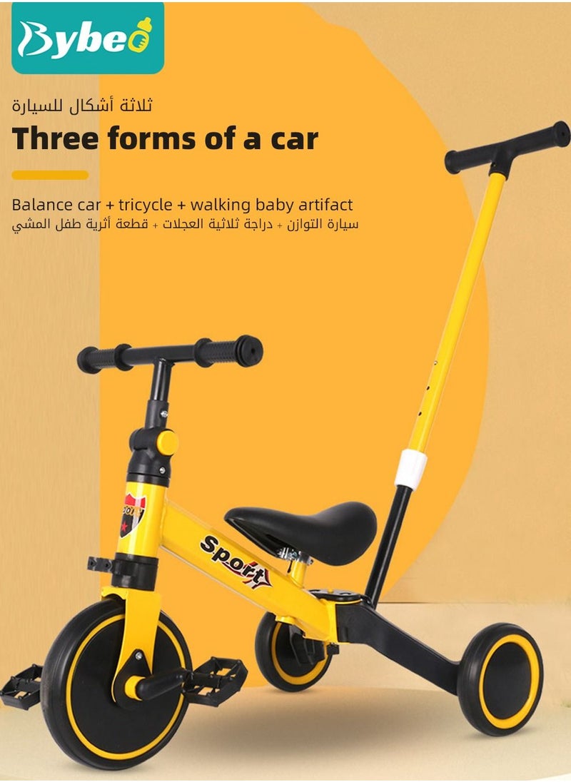 Bybeo 3-in-1 Kids Tricycle, Toddler Trike Bike - Perfect Ride-On Tricycles  with Removable Parent Handle, Backrest, Safety Belt  - Image 2