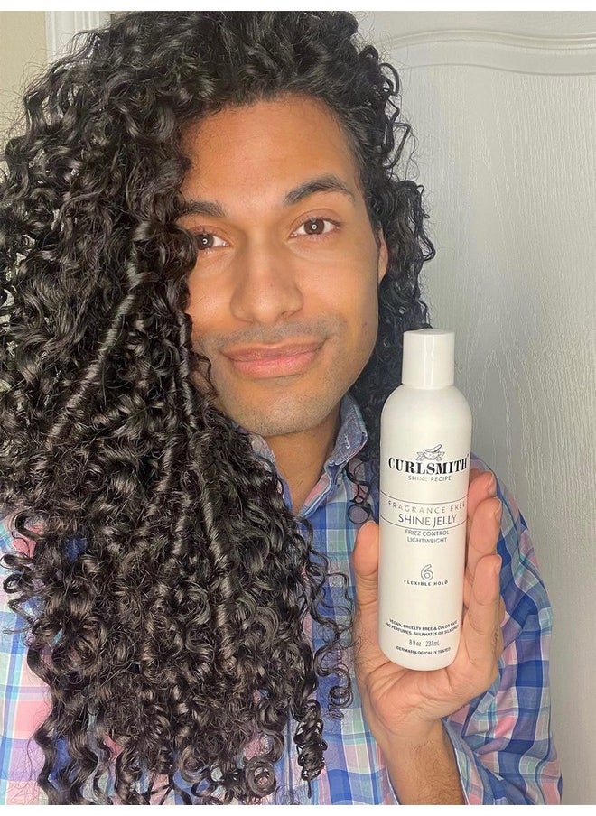 CURLSMITH CURLSMITH - Shine Jelly, Light Hold Styling Gel with Frizz Protection, Sensitive, Fragrance Free, For All Curl and Hair Types, Vegan (2 fl oz)  - Image 4