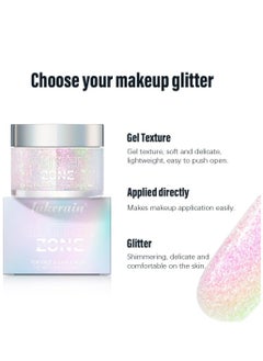 lakerain Holographic Body Glitter Gel for Body Face Hair and Lip Color Changing Glitter Gel Under Light Vegan & Cruelty Free Safe and Easy to Use No.03  - Image 4