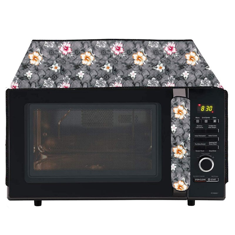 Wings Star Oven Top Cover for Panasonic 27 Litre Convection Microwave Oven NN-CT654M Silver - Microwave Top Cover with 4 Utility Pockets and 1 Oven Handle Cover KUM87 - Image 1