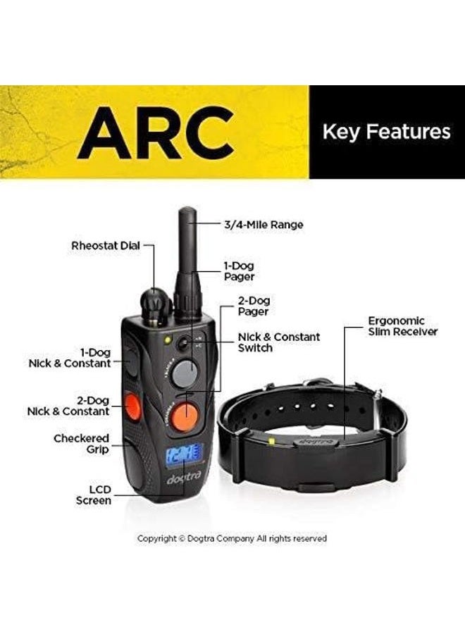 Dogtra ARC Slim Ergonomic 3/4-Mile Remote Dog Training E-Collar with 127-Level Precise Control via LCD Screen - Image 4