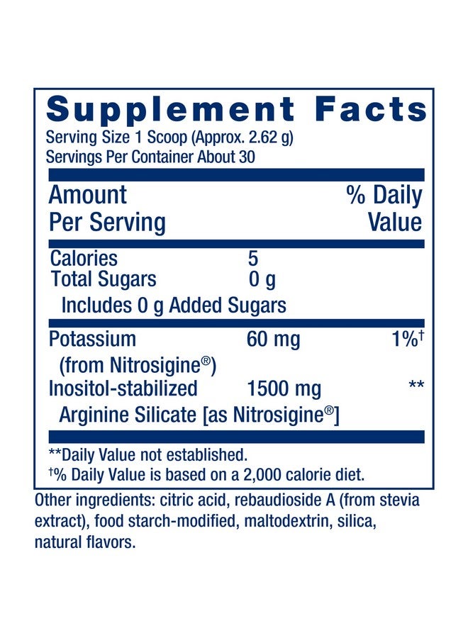 Life Extension Life Extension NitroVasc Boost, Blood Flow Supplement, Nitric Oxide Support, Heart Health, L-arginine, Gluten-Free, Non-GMO, Vegetarian, 1 Scoop, 30 Servings - Image 2