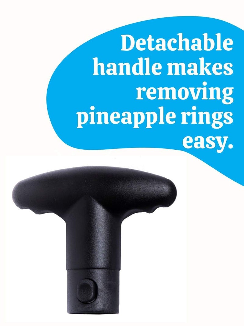 EXPORTTANZA Stainless Steel Pineapple Corer Cutter Slicer Wedger Dicer Peeler Fruit Tool Cut Pineapple Quick and Easy Without a Knife Includes One Year Warranty and a Free Pineapple Recipe eBook - Image 3