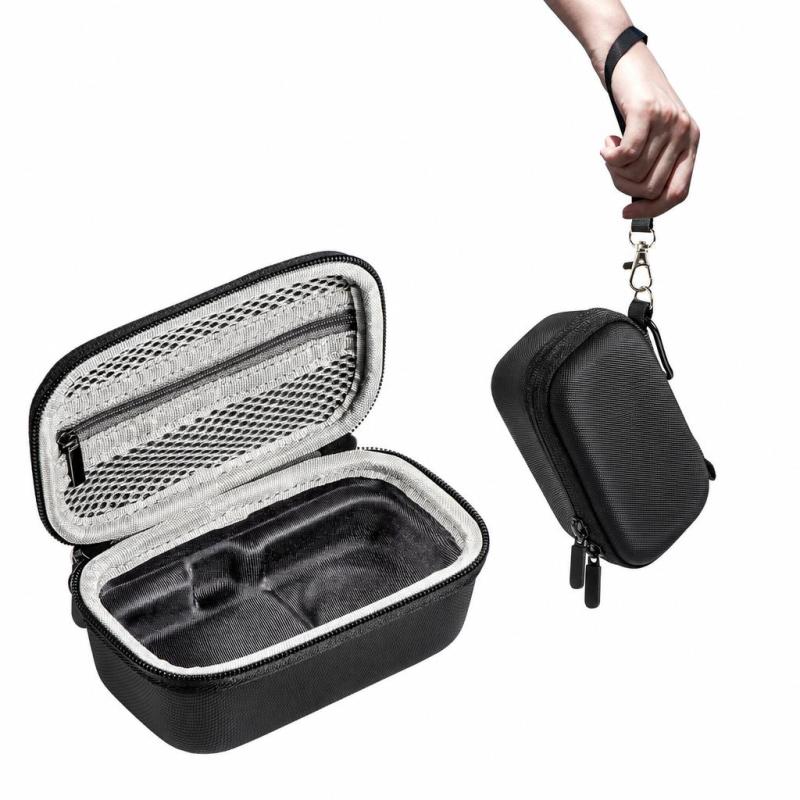 Insta360 X3 Carrying Case: Black PU Hardshell - Shockproof Waterproof Storage Case for Travel Camera Protection with Dual Layer Fabric, Mesh Pocket, Wrist Strap, Carabiner - Image 1