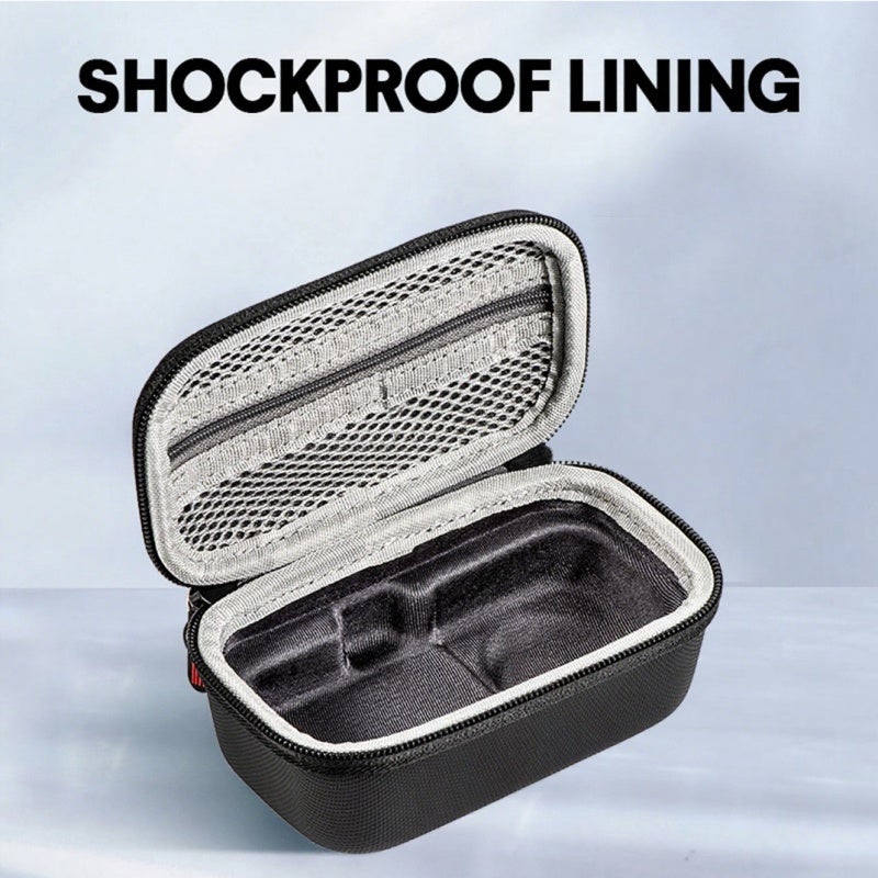 Insta360 X3 Carrying Case: Black PU Hardshell - Shockproof Waterproof Storage Case for Travel Camera Protection with Dual Layer Fabric, Mesh Pocket, Wrist Strap, Carabiner - Image 3