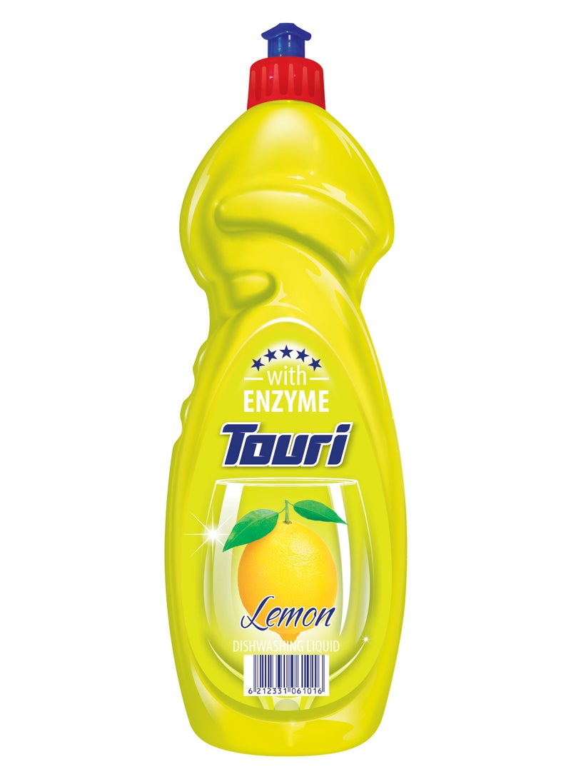 Touri Ultra Concentrated Dishwashing Liquid – Lemon Fresh (600ml) – Powerful Enzyme Formula – Advanced Grease Cutting Technology – Gentle on Hands – Sparkling Clean & Citrus Freshness for Your Kitchen - Image 1