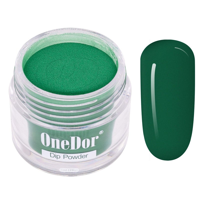 OneDor Nail Dip Dipping Powder â€“ Acrylic Color Pigment Powders Pro Collection System, 1 Oz. (16 - Green) - Image 1