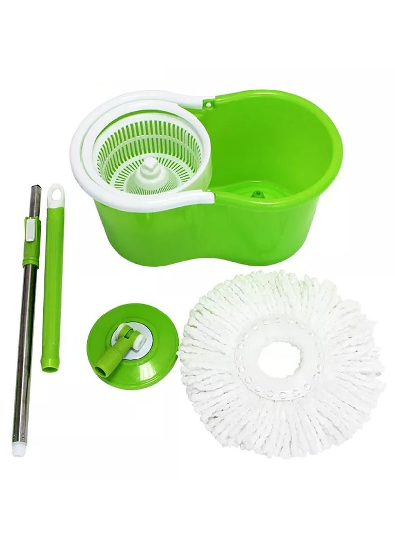 DubaiGallery Rotating Spin Mop-Bucket Set With 2 Cleaning Heads Green  - Image 4