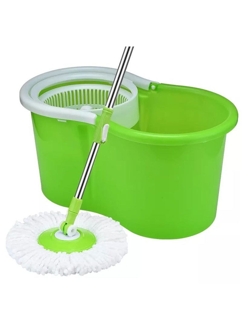 DubaiGallery Rotating Spin Mop-Bucket Set With 2 Cleaning Heads Green  - Image 1