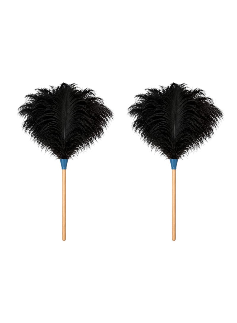 Premium Natural Ostrich Feather Duster with Wooden Handle – The Elegant Touch for Effortless Dusting"Two pieces" - Image 1