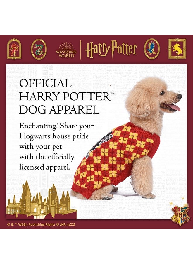 هاري بوتر: سترة جريفندور للحيوانات الأليفة - متوسطة | أزياء هاري بوتر للكلاب FF19070 | ملابس وإكسسوارات هاري بوتر للكلاب لمنازل هوجورتس، جريفندور أحمر - Image 3