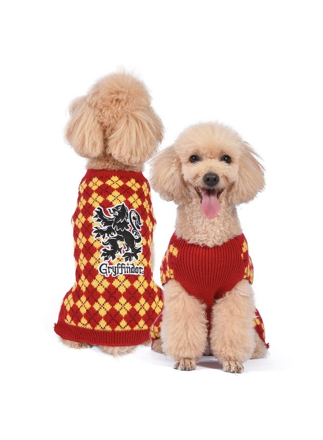 هاري بوتر: سترة جريفندور للحيوانات الأليفة - متوسطة | أزياء هاري بوتر للكلاب FF19070 | ملابس وإكسسوارات هاري بوتر للكلاب لمنازل هوجورتس، جريفندور أحمر - Image 1