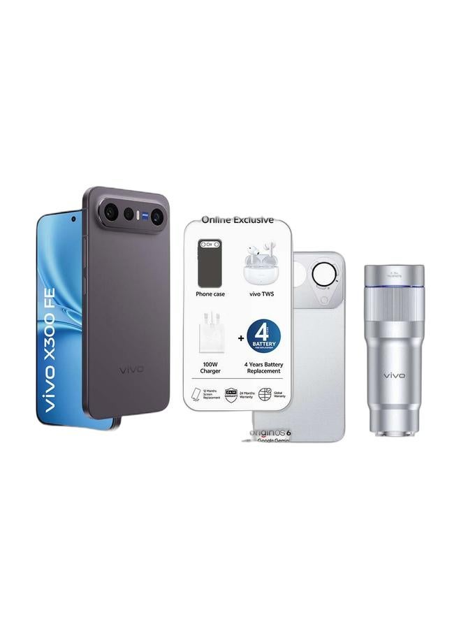 vivo X300 FE 5G Dual SIM Black 12GB RAM 512GB With Exclusive vivo Air Buds 3 And 24 Months Warranty + 1 Year Screen Replacement - Middle East Version & X300 FE Telephoto Extender Lens Kit Bundle - Image 1