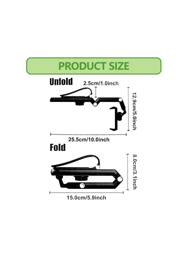 S-TOP Sun Visor Car Phone Holder, 360° Rotating & Retractable Holder for Car Sun Visor, Compatible with Most Mobile Phone Models (Black) - Image 5