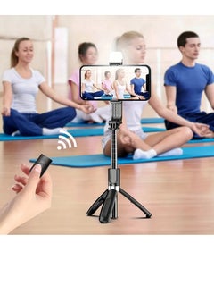 PAMEER Selfie Stick Tripod, 176 cm Extendable Phone Tripod Stand with Remote Shutter and Mobile Phone Bracket, Selfie Stick Retractable Foldable Handheld for Travel Vlogging Live Streaming Video and Photos  - Image 2
