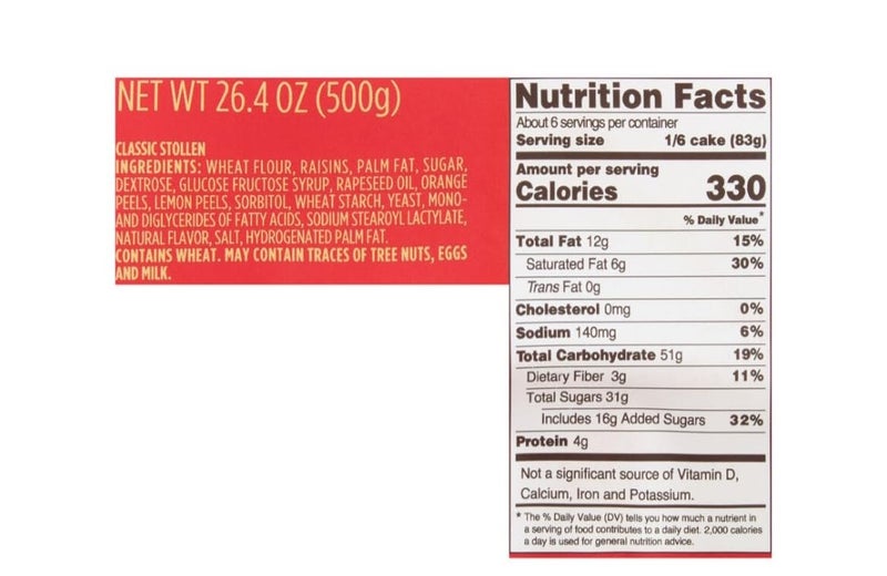 Classic Christmas Stollen and Marzipan Stollen German Xmas Tradition Fruitcake Bread 26.4 oz each (26.4, Classic and Marzipan) - Image 2