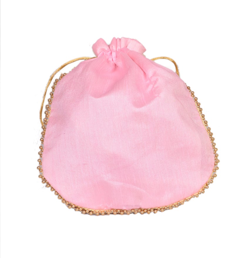 SuneshCreation Ethnic Potli Handbag with Beaded Handle for Women - Image 2