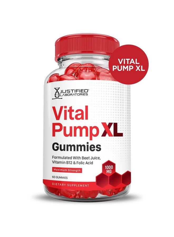 جاستفايد لابوراتوريز جاستفيد لابوراتوريز (عبوة من قطعتين) حلوى جيلاتينية Vital Pump XL عالية الأداء 1000 ملغ تركيبة متقدمة Vital PumpXL مُصممة بعصير البنجر وخل التفاح والرمان ومسحوق البنجر وفيتامين ب12 ونباتي وغير معدل وراثيًا 120 حلوى جيلاتينية - Image 3