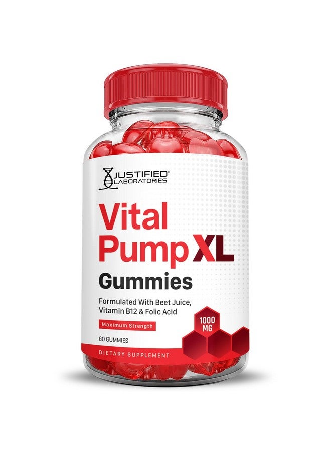 جاستفايد لابوراتوريز جاستفيد لابوراتوريز (عبوة من قطعتين) حلوى جيلاتينية Vital Pump XL عالية الأداء 1000 ملغ تركيبة متقدمة Vital PumpXL مُصممة بعصير البنجر وخل التفاح والرمان ومسحوق البنجر وفيتامين ب12 ونباتي وغير معدل وراثيًا 120 حلوى جيلاتينية - Image 4