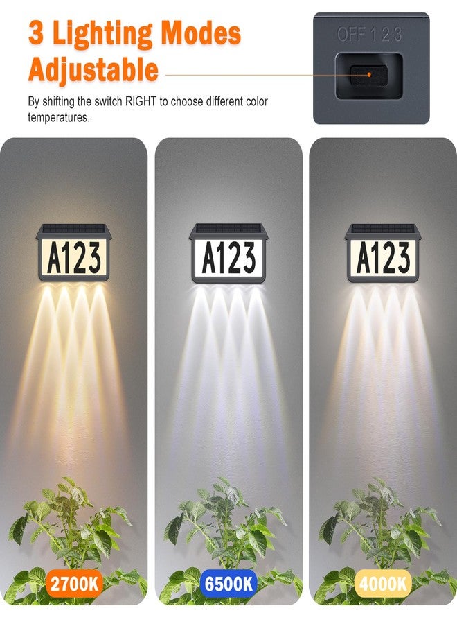Brightever Solar Address Signs, House Number for Outside Waterproof, 3-Color LED Illuminated Address Plaques with Stake, Wall Mounted Solar Powered Light Up Address Numbers for Houses, 1-Pack, Grey - Image 4