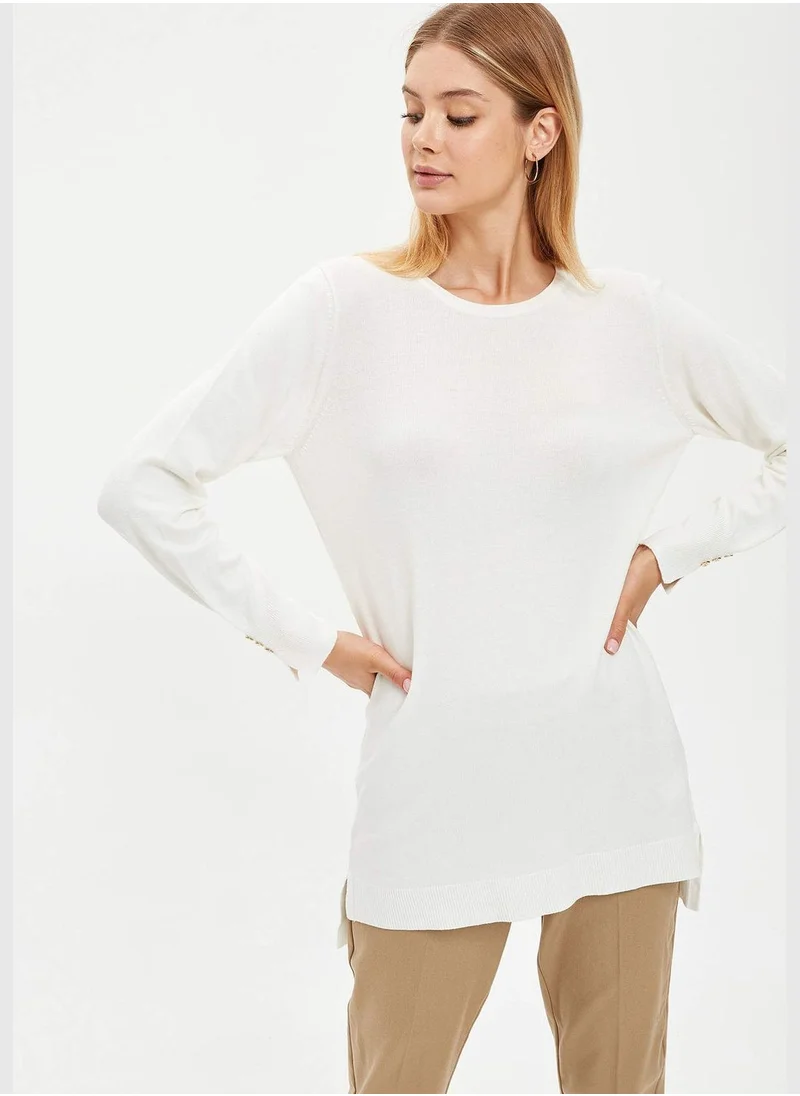 DeFacto Long Sleeve Buttoned Knit Tunic