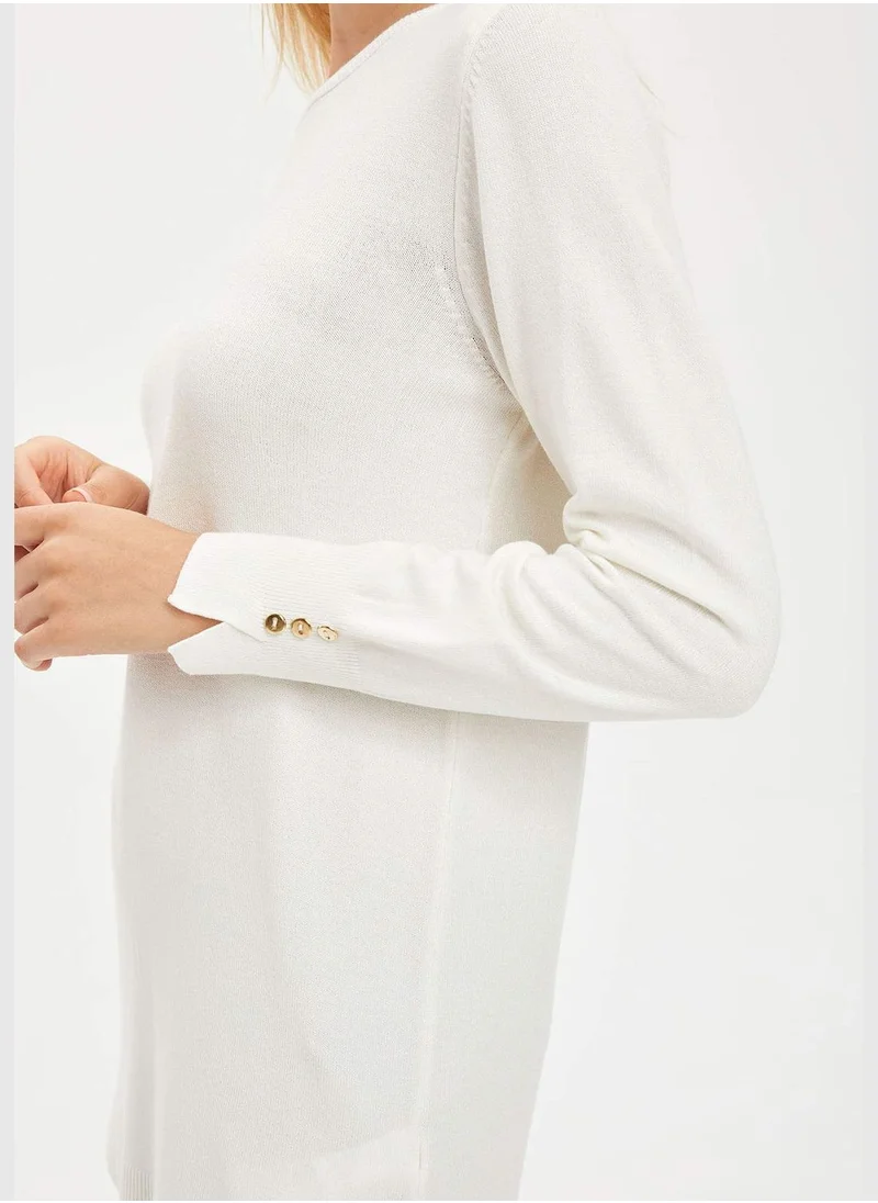 DeFacto Long Sleeve Buttoned Knit Tunic