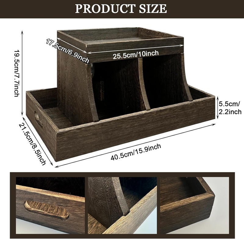 YEXEXINM Diaper Caddy Organizer  Durable Wooden Changing Station Table with Diaper Storage for Wipe Dispenser Wipe Warmer and Other Diapering Essentials - Image 3