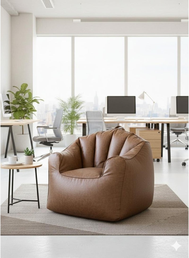 alharmayn beanbag i chair matiral leather - Image 1